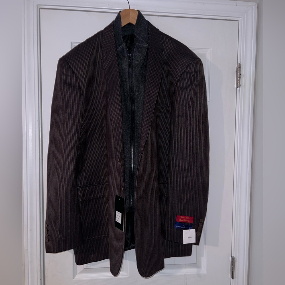APOLLO KING 100% WOOL BLAZER JACKET size 48L/42W